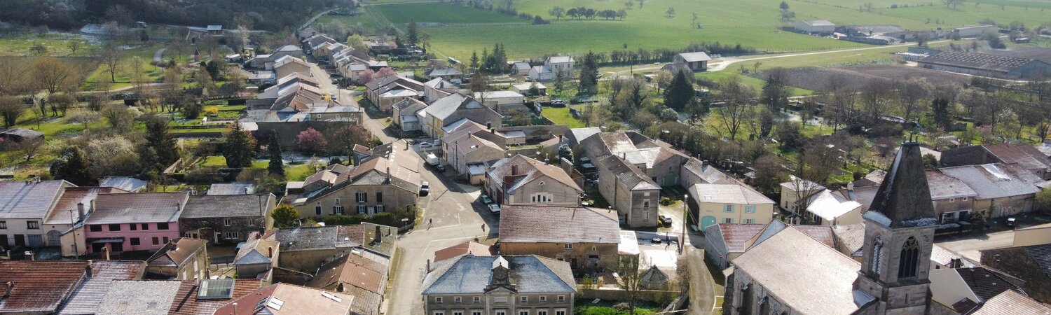 Vue aérienne de Sauvigny