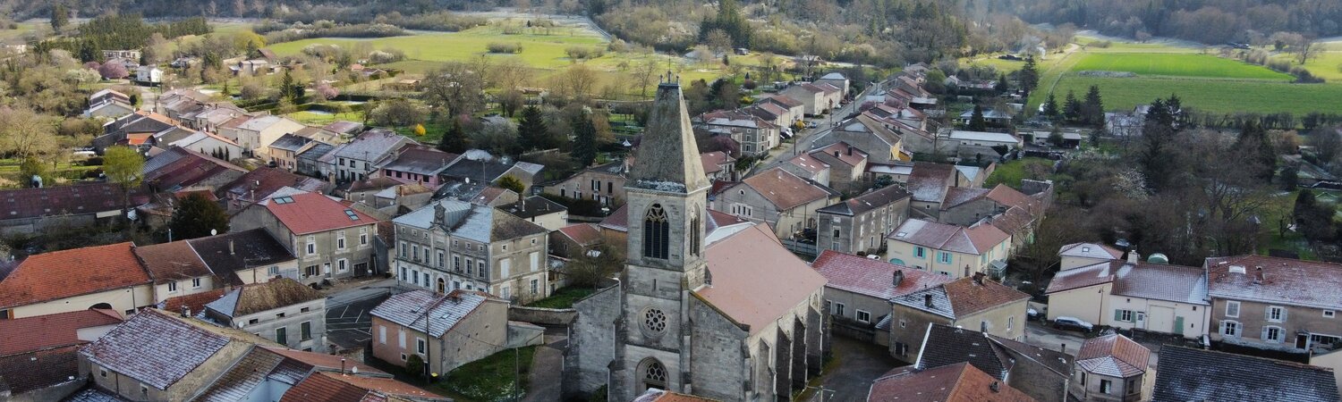 Vue aérienne de Sauvigny