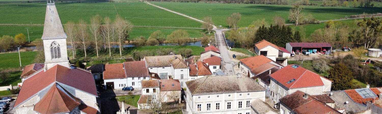 Vue aérienne de Sauvigny