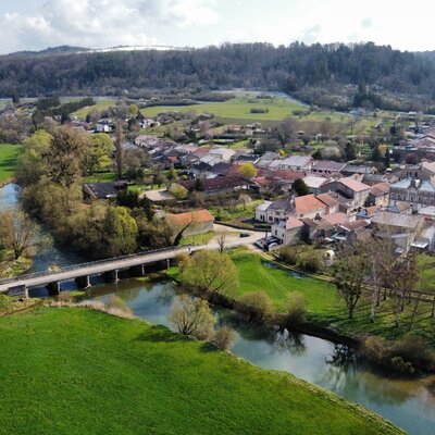 Vue aérienne de Sauvigny