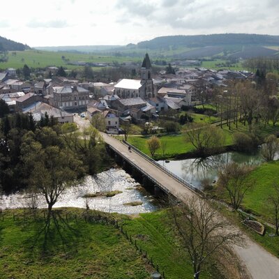 Vue aérienne de Sauvigny